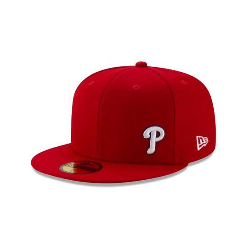 MLB Philadelphia Phillies Flawless 59Fifty Fitted (LRY0107) - Red New Era Caps